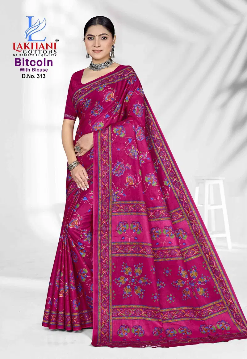 Bitcoin Vol 3 By Lakhani Cotton Printed Daily Wear Saree Orders In India